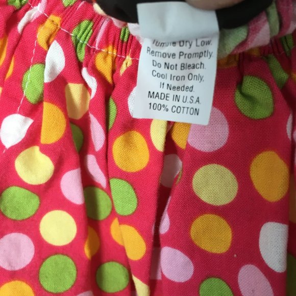 Hayley and the Hound Dress 3T Polka Dot Short Sleeve Sundress Pink Green Yellow - Picture 6 of 7